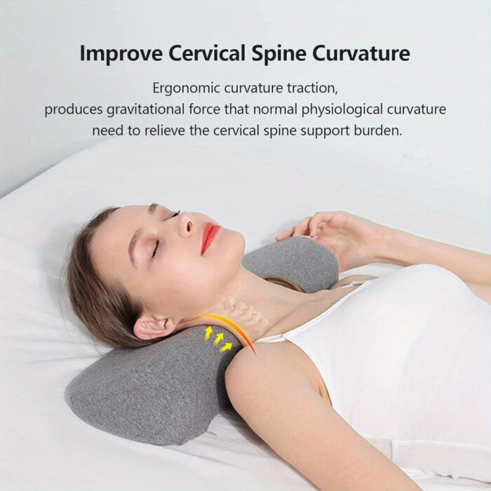 Neck Support Pillow – High-Low Cervical Design with Moisture-Wicking Zippered Cover - Image 4