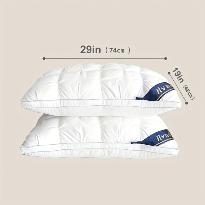 2 Hotel-Quality Luxury Pillows – Neck Support, Soft, Washable, Hypoallergenic - Image 3