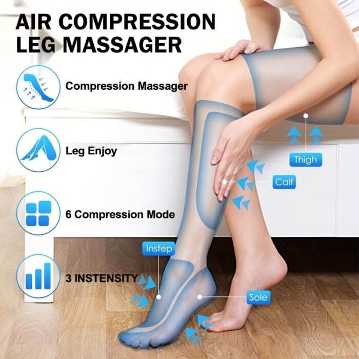 Air Compression Leg Massager – 6 Modes, 3 Vibration Settings, Perfect Gift for Any Occasion - Image 7