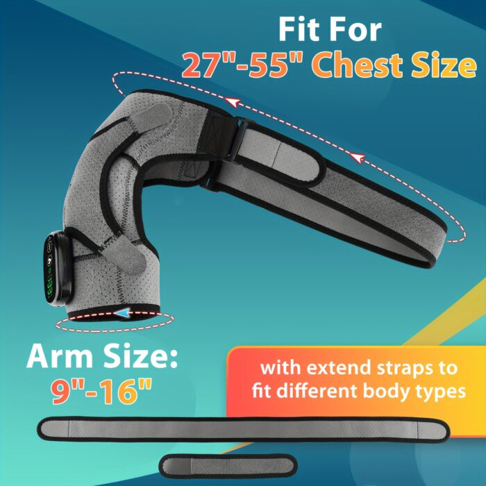Heated Shoulder Massager – Portable Electric Pad with Vibration & Adjustable Strap - Image 4