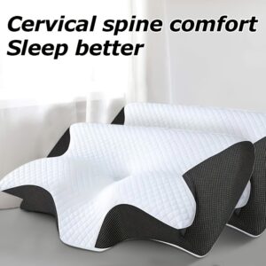 Ergonomic Memory Foam Neck Pillow – Slow Rebound Support for Back & Side Sleepers