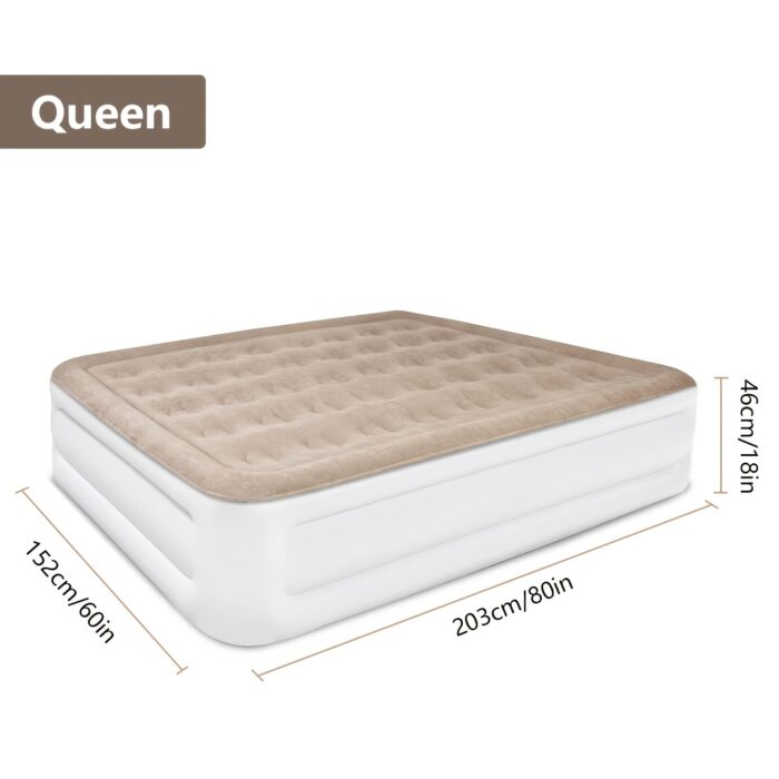 Luxury Air Mattress with Built-In Pump – 18" Double-High, Fast Inflate, 750lb Max (Queen/Twin) - Image 4
