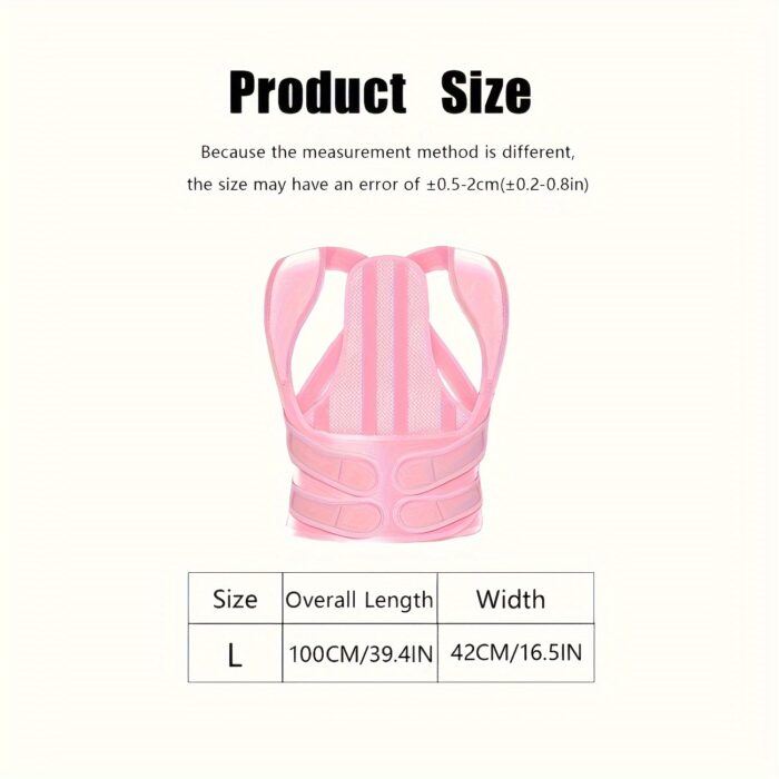 Adjustable Back Brace Posture Corrector – Full Back Support for Work, Study & Exercise - Image 14