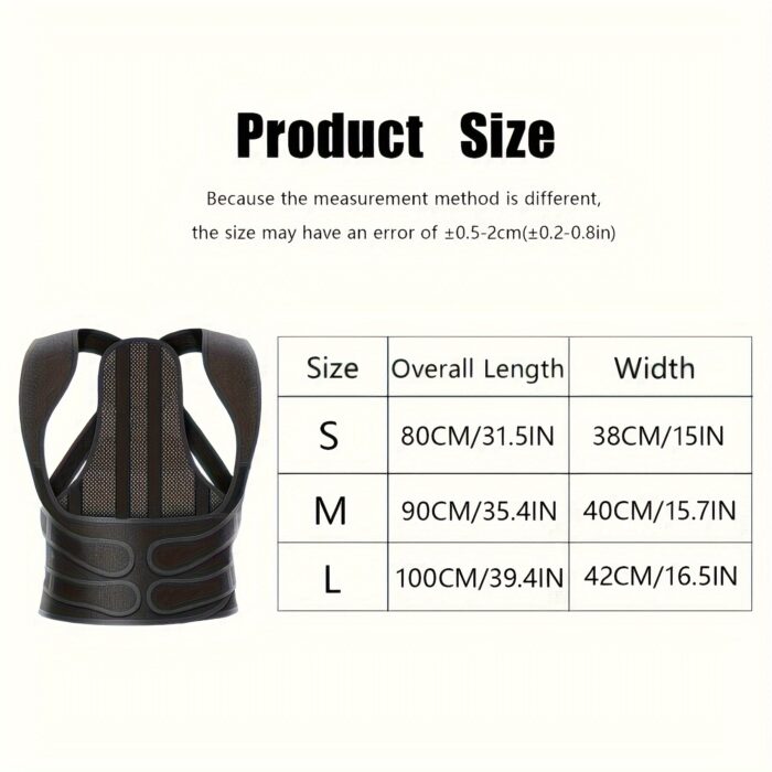 Adjustable Back Brace Posture Corrector – Full Back Support for Work, Study & Exercise - Image 5