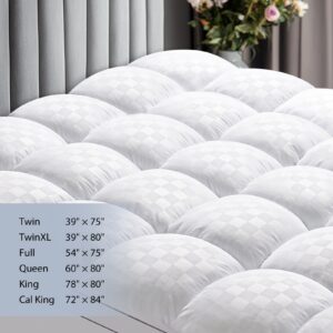 MEWAY Cooling Mattress Topper – Extra Thick Quilted Pad with Deep Pockets, Machine Washable