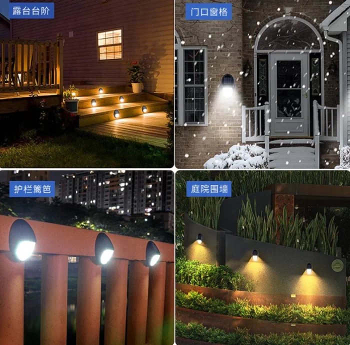 Solar Wall Lamp – Waterproof No-Wiring Step Light for Villa, Staircase & Courtyard Decoration - Image 4