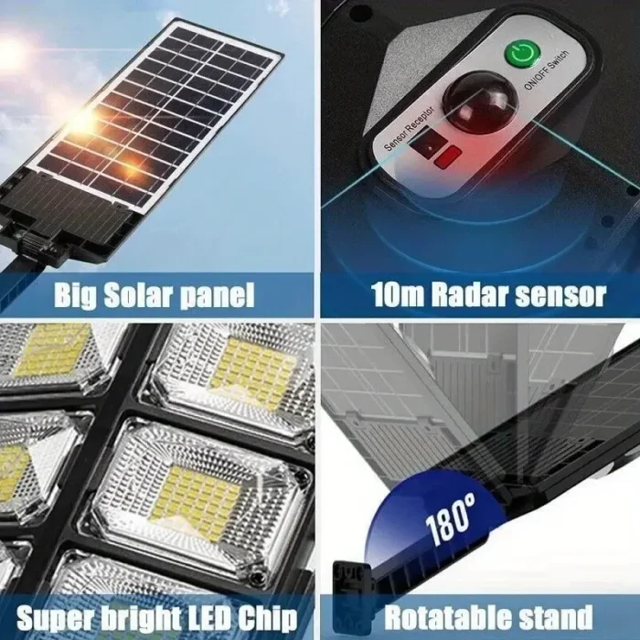 100000LM Ultra Powerful Solar Street Light – Remote Control, IP65 Waterproof Yard Lamp - Image 3