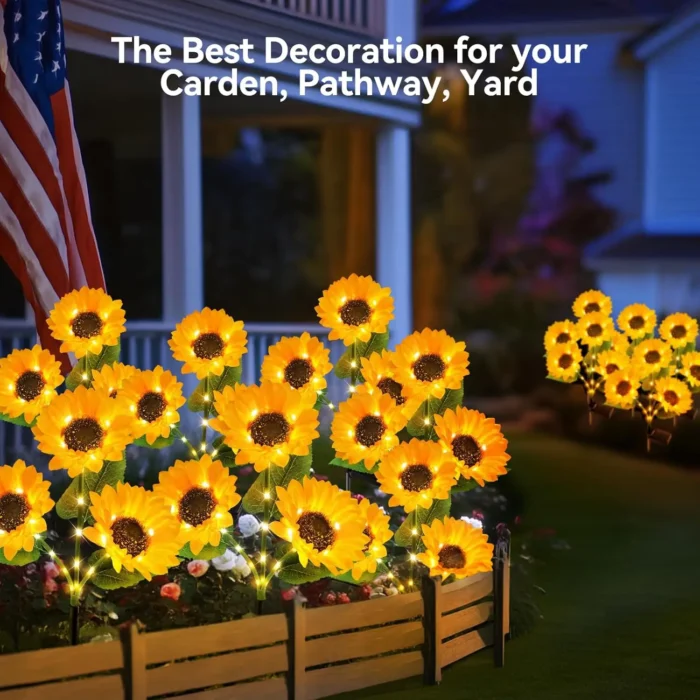3 Pack Solar Outdoor Lights – Auto On/Off Decorative Garden, Patio & Yard Lighting - Image 4
