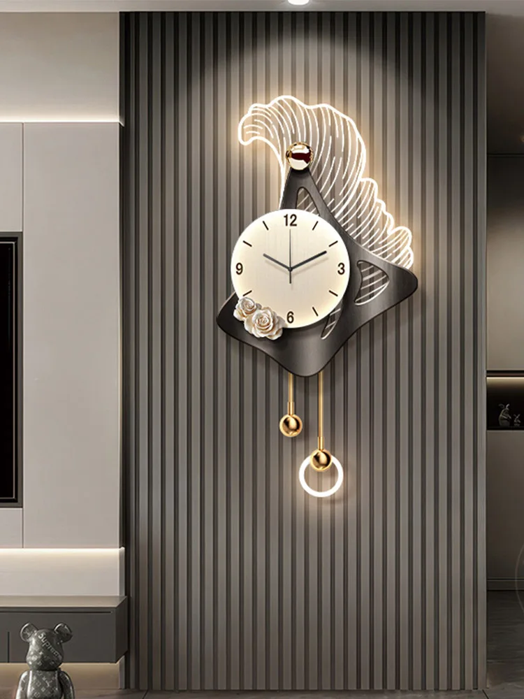 Creative Wall Clock with Decorative Light – Hanging Art for Living & Dining Room Decor - Image 5