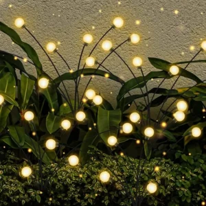 2-Pack Firefly Solar Garden Lights – 16 LED Waterproof Swaying Lights for Patio & Pathway