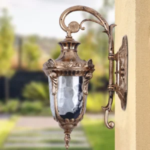Outdoor Wall Light Fixtures – Waterproof Exterior Lantern Sconce for Porch & Entryway