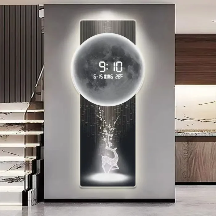 LED Wall Clock – Digital Display, Wall-Mounted for Living Room & Entrance Decor - Image 4