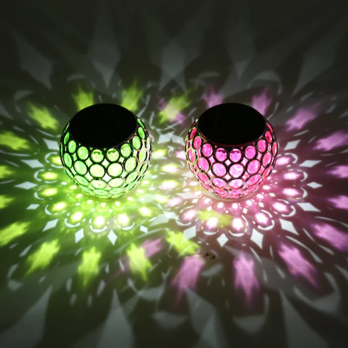 Solar LED Hollow Hanging Ball Light – Waterproof Outdoor Garden Peacock Lamp - Image 4