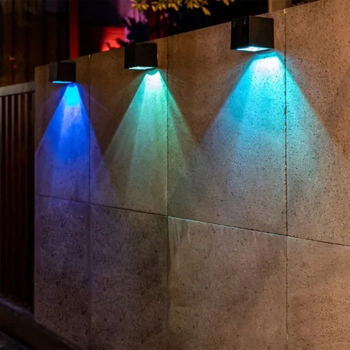2-Pack Solar RGBW Wall Lights – Waterproof Outdoor Garden & Patio Lighting - Image 5