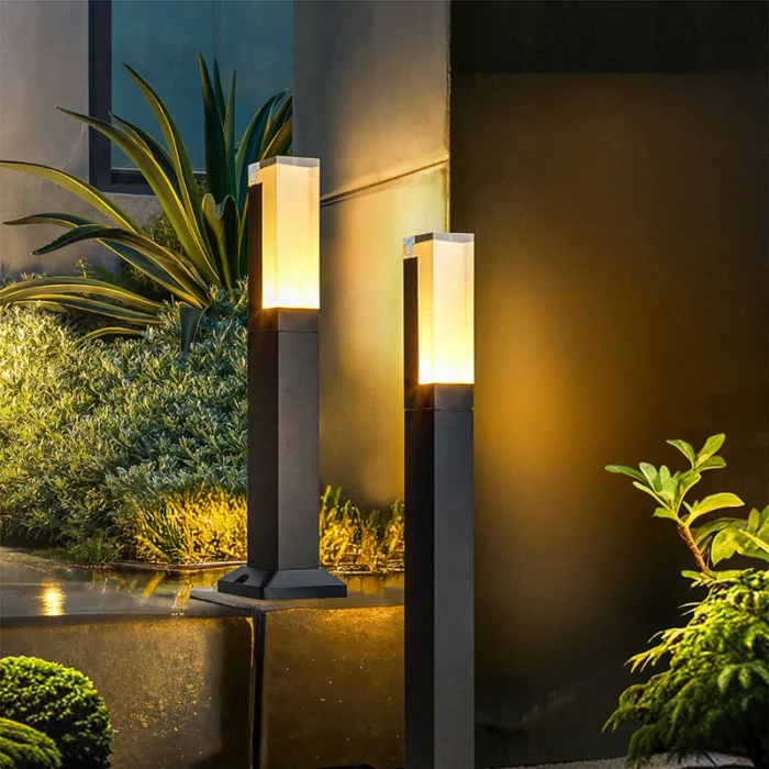 Aluminum Modern Minimalist Square Garden Lights – LED Waterproof Lawn & Courtyard Lights - Image 6
