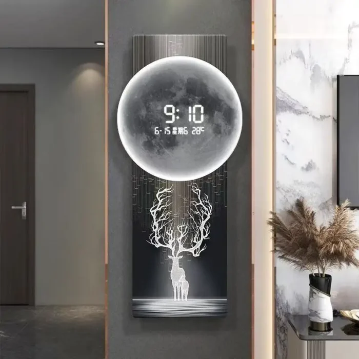 LED Wall Clock – Digital Display, Wall-Mounted for Living Room & Entrance Decor - Image 6