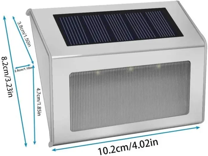 Lightess Solar Step Lights – Waterproof Stainless Steel LED Fence Lights for Garden Pathway - Image 6