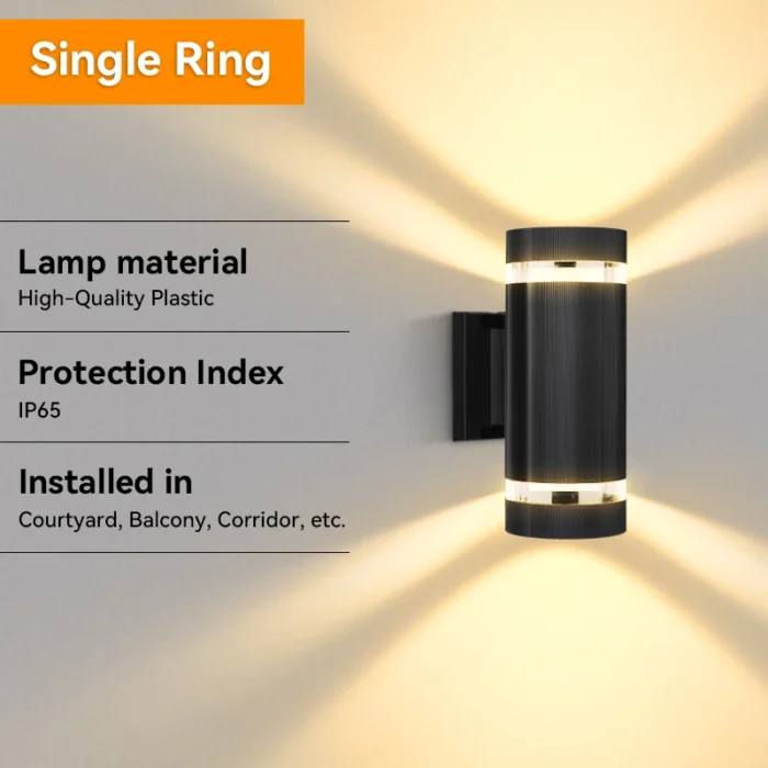 LED Outdoor Wall Lights – E27 Up/Down IP65 Waterproof Sconce for Porch & Garden - Image 9