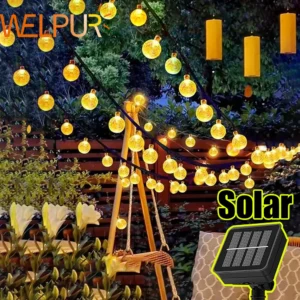 Solar Bubble Ball String Lights – 8 Modes Outdoor Garden & Party Decoration