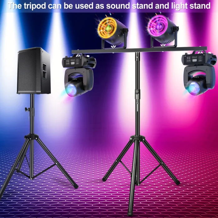Yiflamefly T-Stand Tripod – Adjustable LED Par Light Bracket for Stage Lighting - Image 3