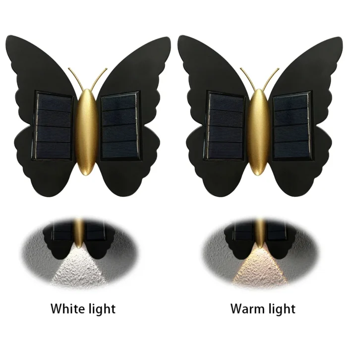 Butterfly Solar Wall Light – Outdoor Motion Sensor Lantern with Auto On/Off for Fence & Patio - Image 6