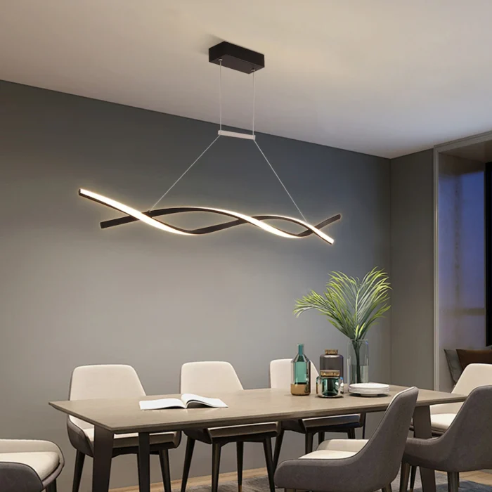 Modern Black Pendant Light – Clear Glass Farmhouse Fixture for Kitchen Island & Dining Room - Image 2