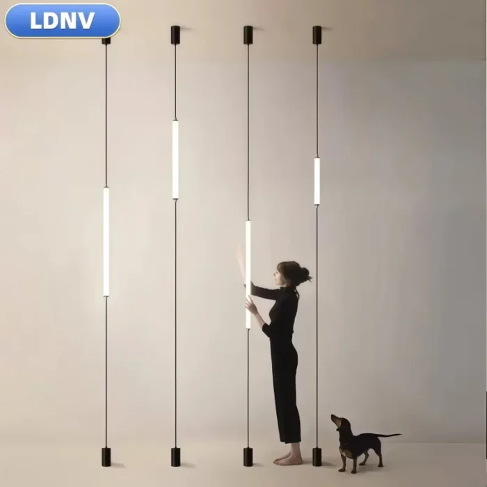 Modern Italian LED Floor Lamp – Long Line Acrylic Design for Bedroom, Living Room & Hotel Decor - Image 4
