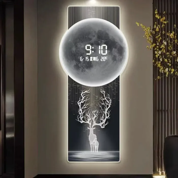 LED Wall Clock – Digital Display, Wall-Mounted for Living Room & Entrance Decor - Image 2