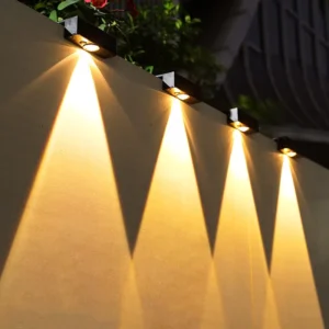 4-Pack Outdoor Solar Powered Deck Lights – Waterproof LED Wall Lights for Garden & Patio