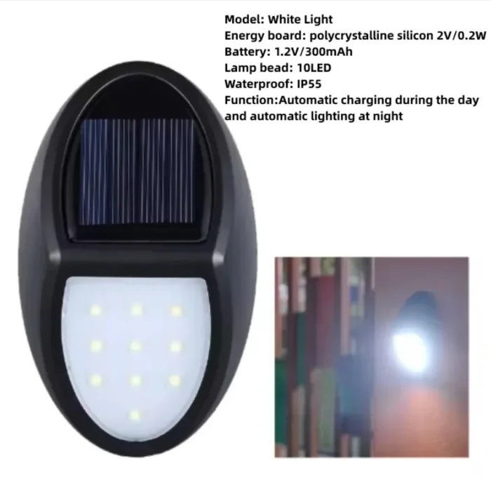 Solar Wall Lamp – Waterproof No-Wiring Step Light for Villa, Staircase & Courtyard Decoration - Image 8