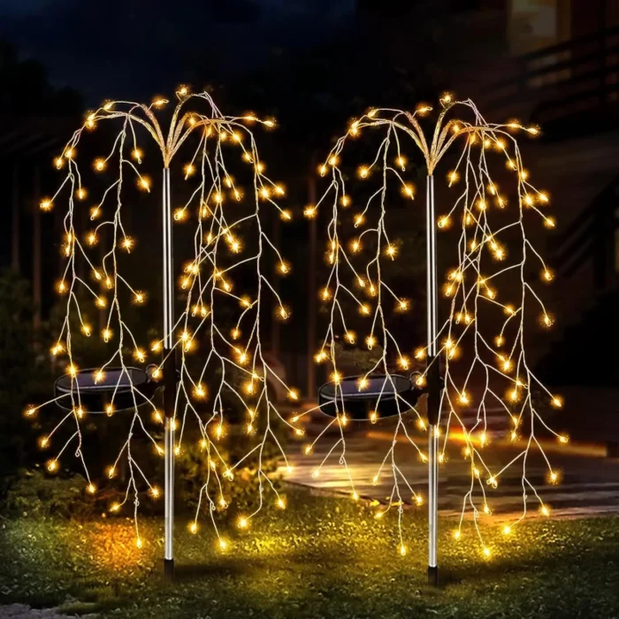 2/4/6pcs Outdoor Solar Fireworks Lights – 8-Mode Fairy String Lights for Garden & Balcony - Image 7