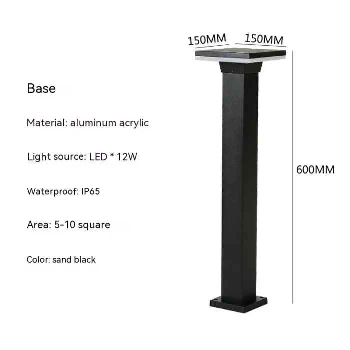 Outdoor Waterproof IP65 LED Lawn Lamp – 10W Aluminum Pillar, 30/60CM, AC85-265V - Image 8