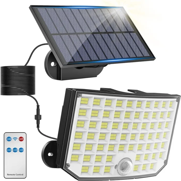 Solar Outdoor Lights, 256 LED Solar Powered Motion Sensor Security Lights with Waterproof 3 Modes Flood Lights for Outside Porch - Image 3