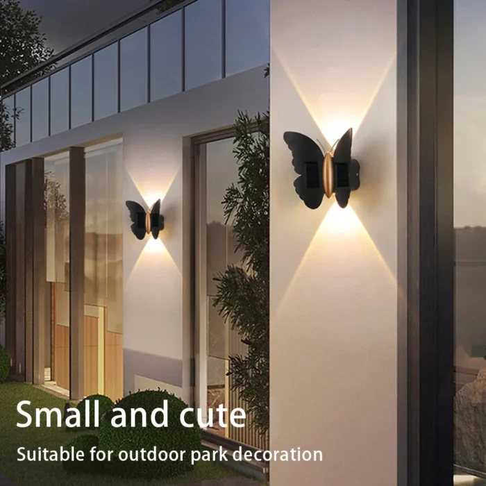 Butterfly Solar Wall Light – Outdoor Motion Sensor Lantern with Auto On/Off for Fence & Patio - Image 5