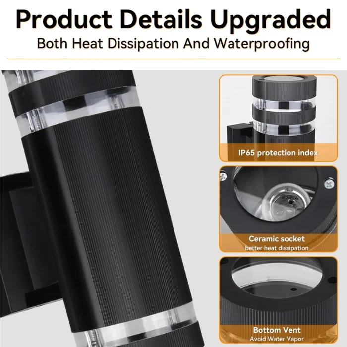 LED Outdoor Wall Lights – E27 Up/Down IP65 Waterproof Sconce for Porch & Garden - Image 5