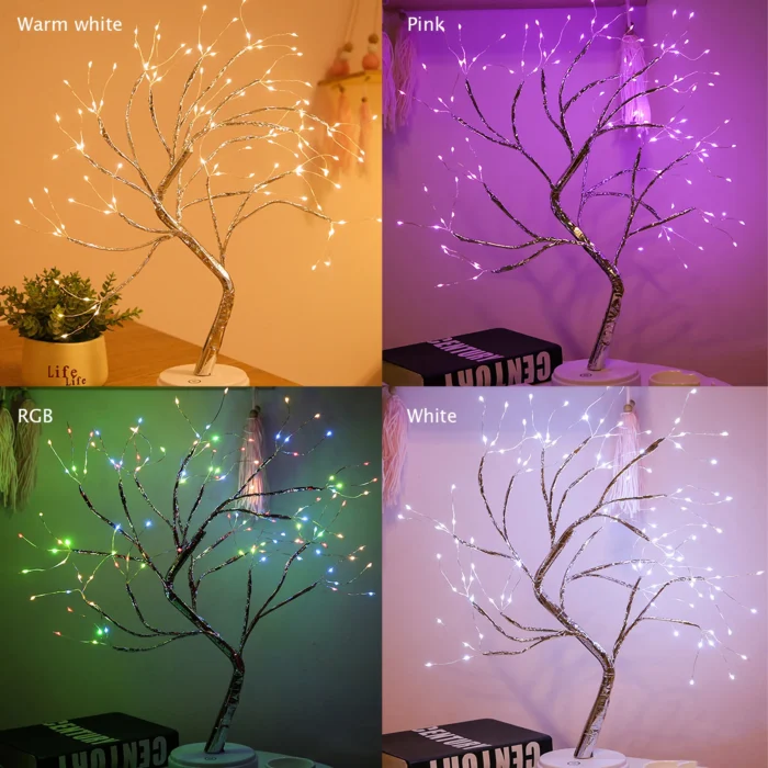 20" Bonsai Tree Light – USB/Battery Operated Table Lamp with Touch Switch for Home & Events - Image 4