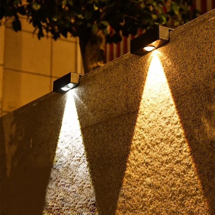 4-Pack Outdoor Solar Powered Deck Lights – Waterproof LED Wall Lights for Garden & Patio - Image 3