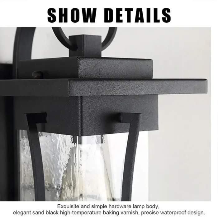 Elegant Black Wall Lamp – Classic Design with Romantic Ambient Lighting - Image 4