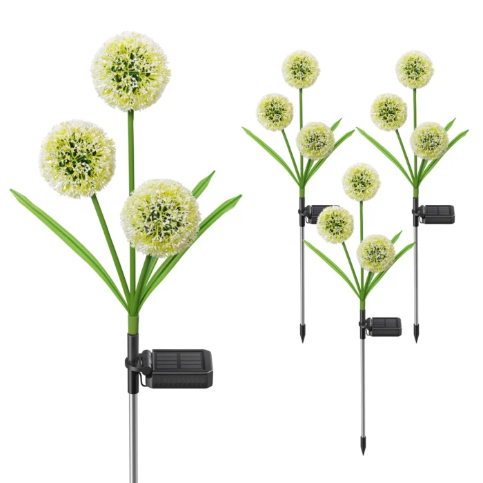 4 Pack Solar Dandelion Garden Lights – 72 LED Colorful Outdoor Decor for Yard & Pathway - Image 7