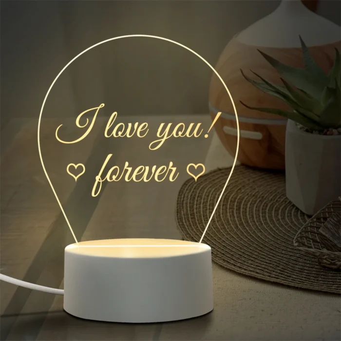 Creative LED Message Board Night Light – USB Powered with Pen, Gift for Kids & Girlfriend - Image 8