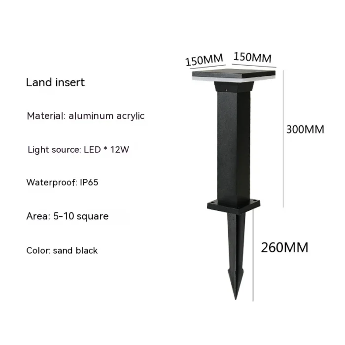 Outdoor Waterproof IP65 LED Lawn Lamp – 10W Aluminum Pillar, 30/60CM, AC85-265V - Image 9