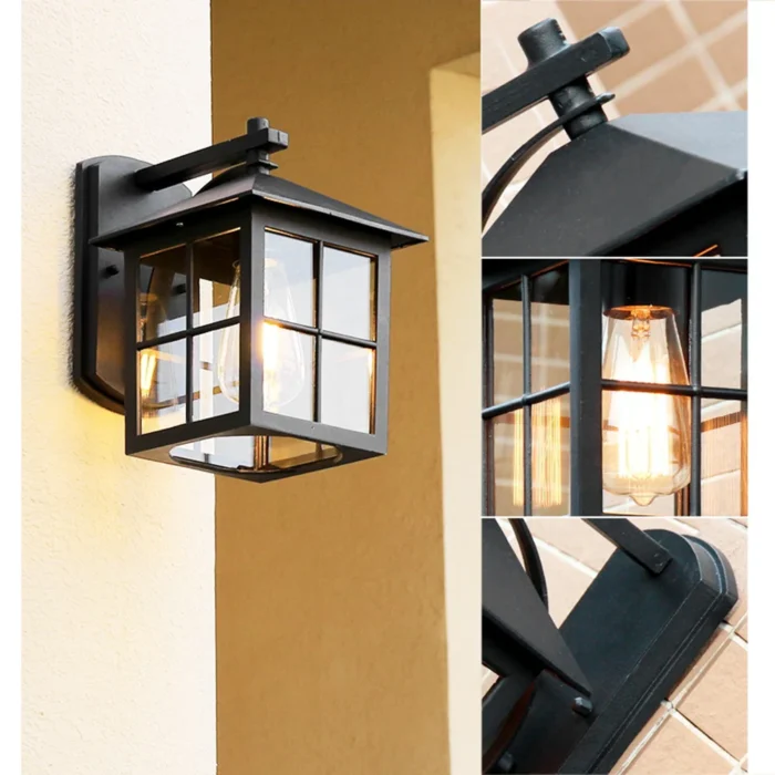 Outdoor Vintage Wall Lamp – E27 Bulb Retro Sconce, Black Bronze for Porch & Garden - Image 5