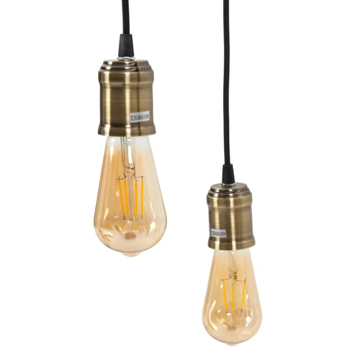 10-Light Industrial Rustic Wood Pendant Chandelier – Vintage Farmhouse Ceiling Fixture with Adjustable Chain - Image 6
