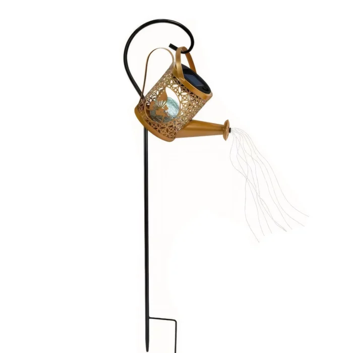 LED Solar Garden Kettle Light – Warm Waterproof Hanging Lantern, IP65 Shower Watering Can Design - Image 7