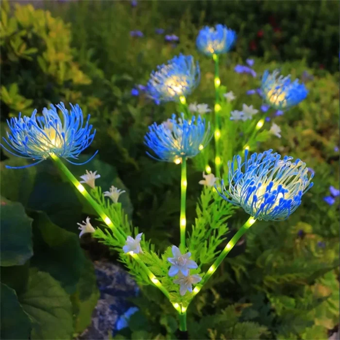 2PC Solar-Powered Flower Ground Plug Lights – Waterproof Outdoor Lawn & Courtyard Decor - Image 5