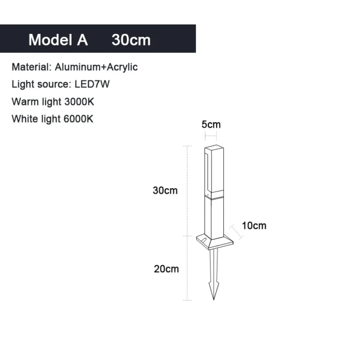 Aluminum Modern Minimalist Square Garden Lights – LED Waterproof Lawn & Courtyard Lights - Image 9