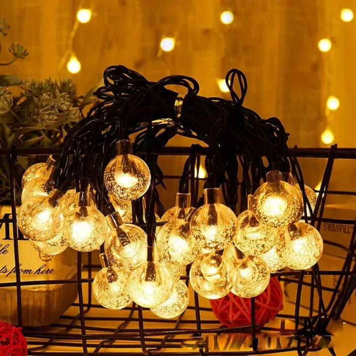 Solar Bubble Ball String Lights – 8 Modes Outdoor Garden & Party Decoration - Image 2