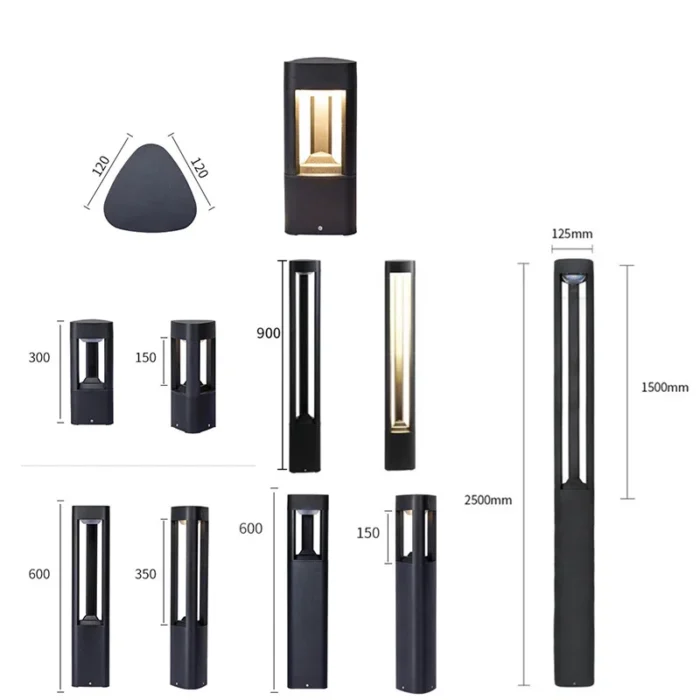 Outdoor LED Bollard Landscape Light – Black Garden Pathway & Lawn Lamp for Patio & Driveway - Image 6