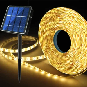 5M Outdoor Solar LED Strip Light – IP65 Waterproof for Courtyard Decoration
