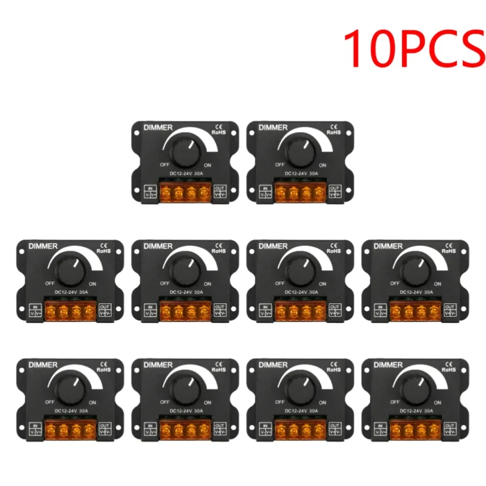 2–10PCS LED Dimmer Controller – PWM Stepless Brightness Adjuster for Single Color Strips - Image 8